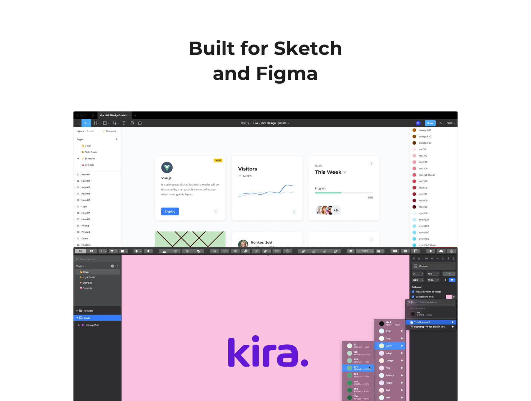 时尚插图素材模板下载Kira – Mini Design System for Sketch and Figma插图5