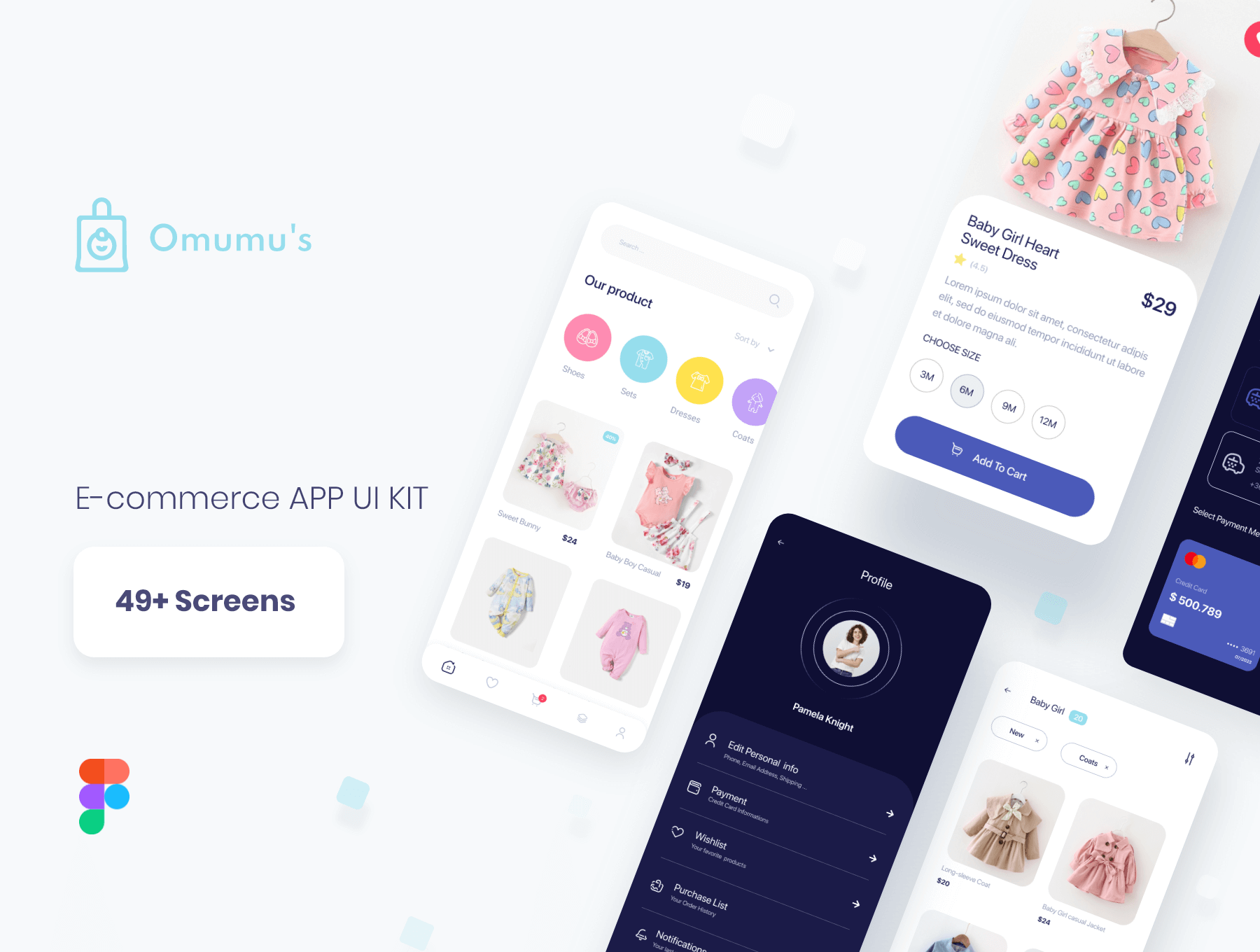 在线购物IOS 应用 UI 套件设计素材模板Omumu’s E-Commerce App UI Kit插图7