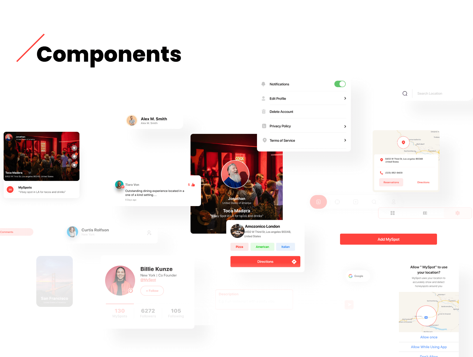 在线订餐模板UI设计控件模板素材My Spot UI Kit插图2