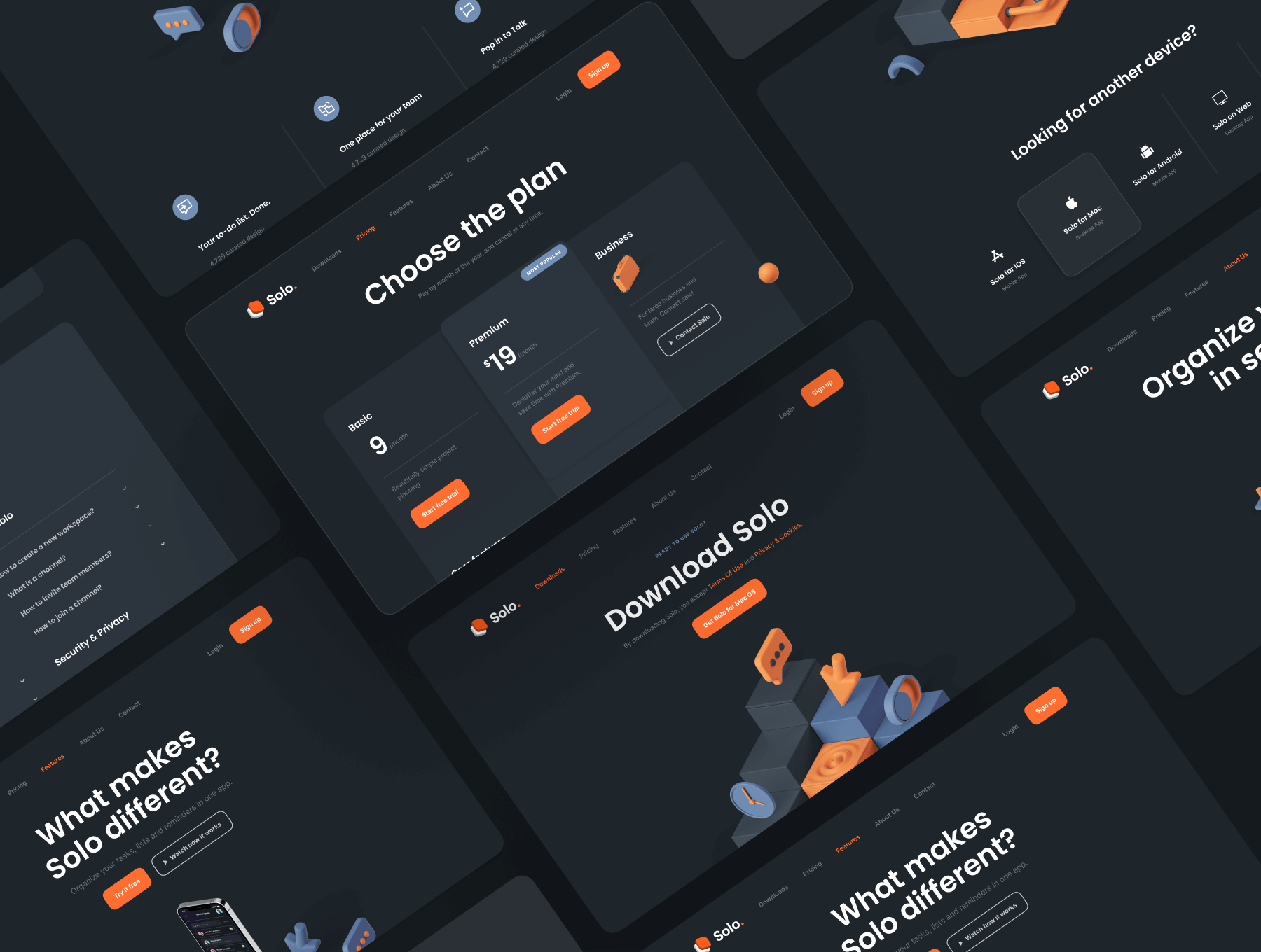登陆页面工具包素材模版素材Solo SaaS Landing Page Kit插图6