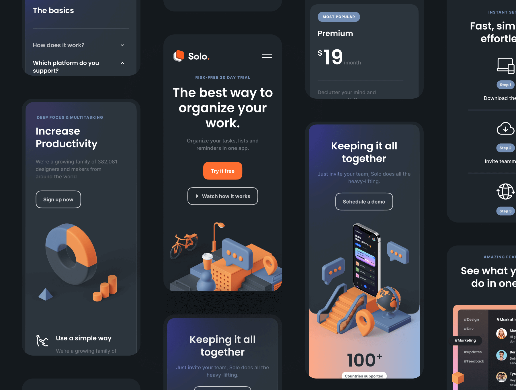 登陆页面工具包素材模版素材Solo SaaS Landing Page Kit插图5