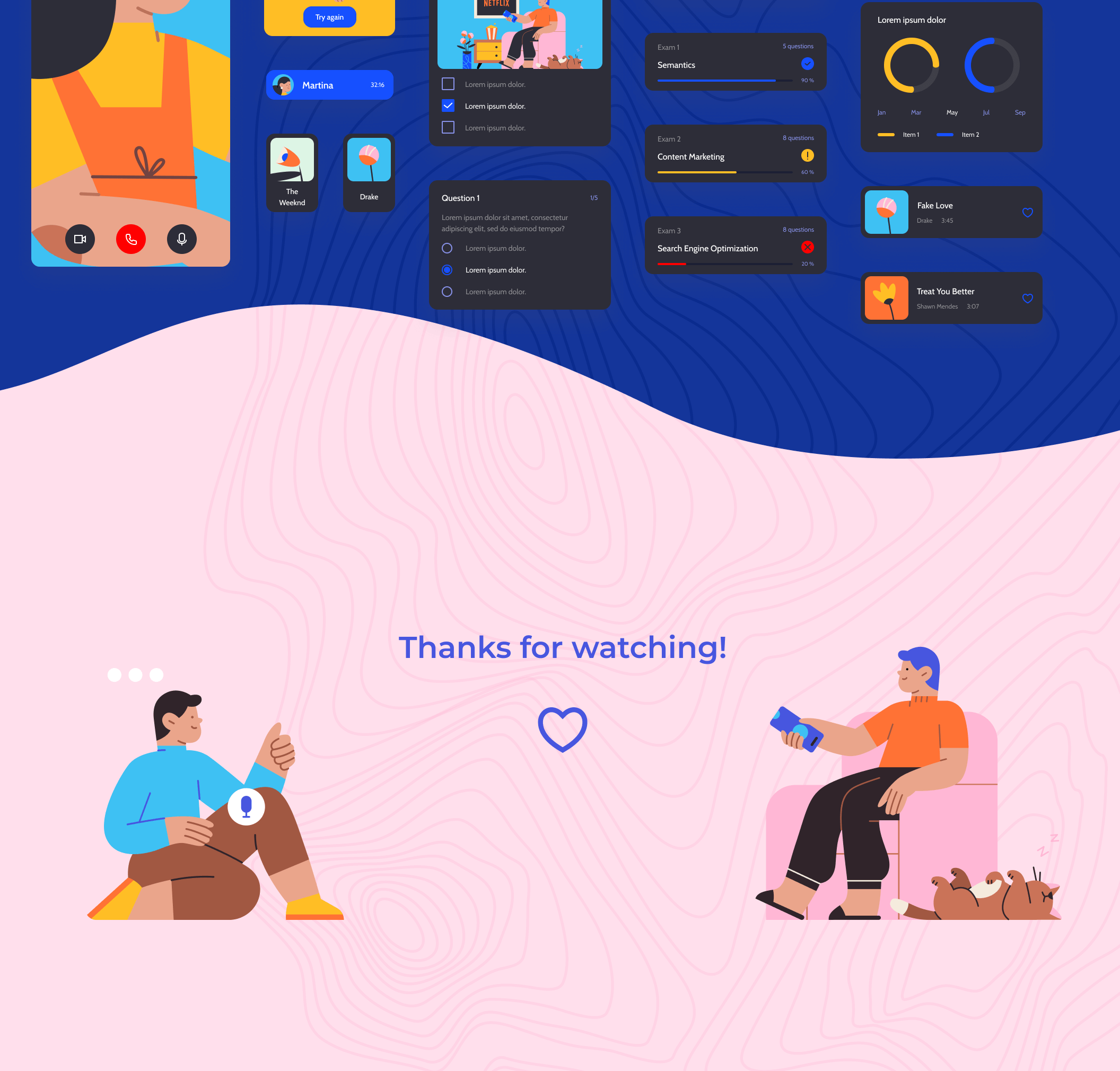简约音乐平台的移动应用程序模版素材Study插图6