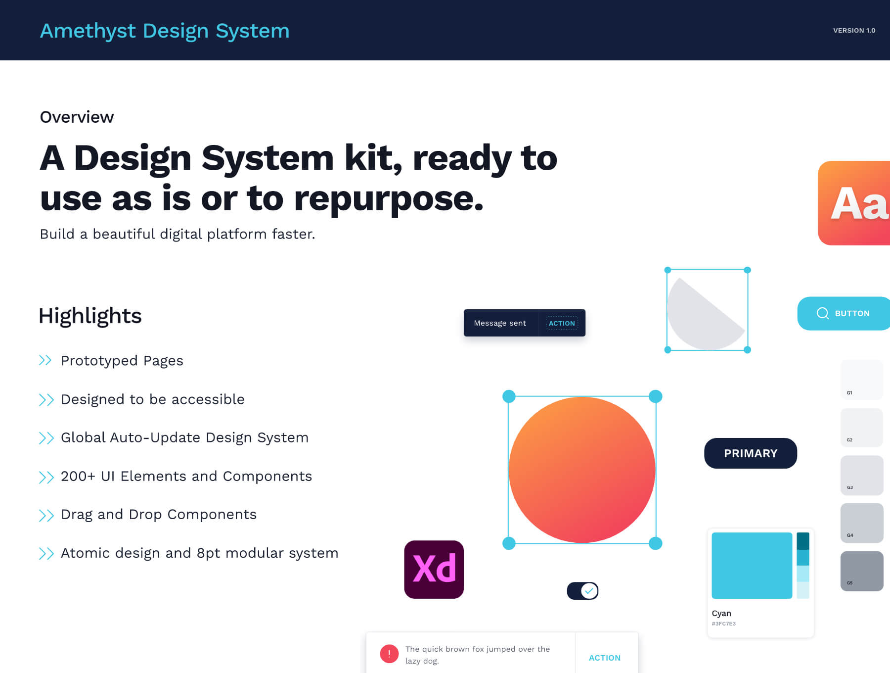 系统类设计组件库模版素材Amethyst Design System插图