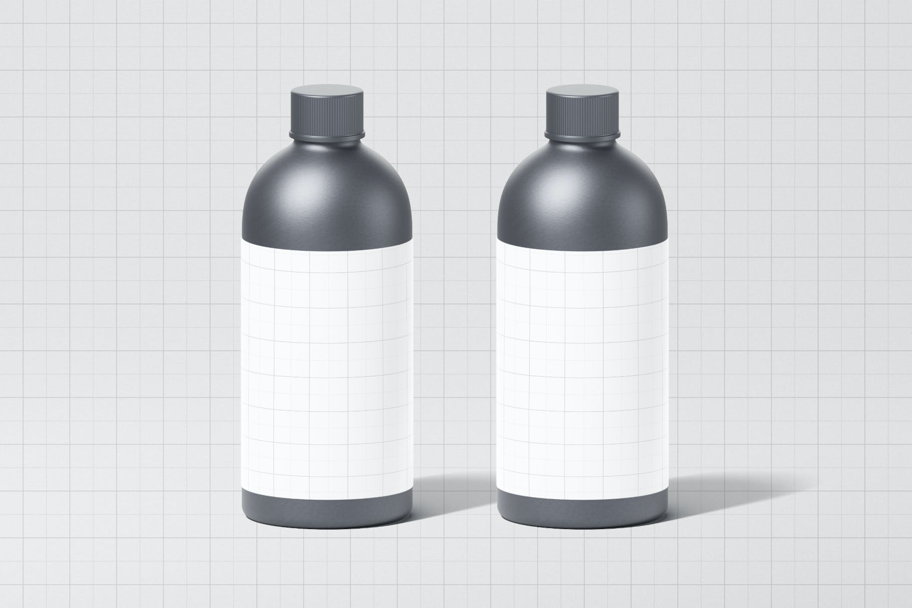 精致黑色塑料瓶包装样机模版素材Bottle Mockup  6L88DXT插图2