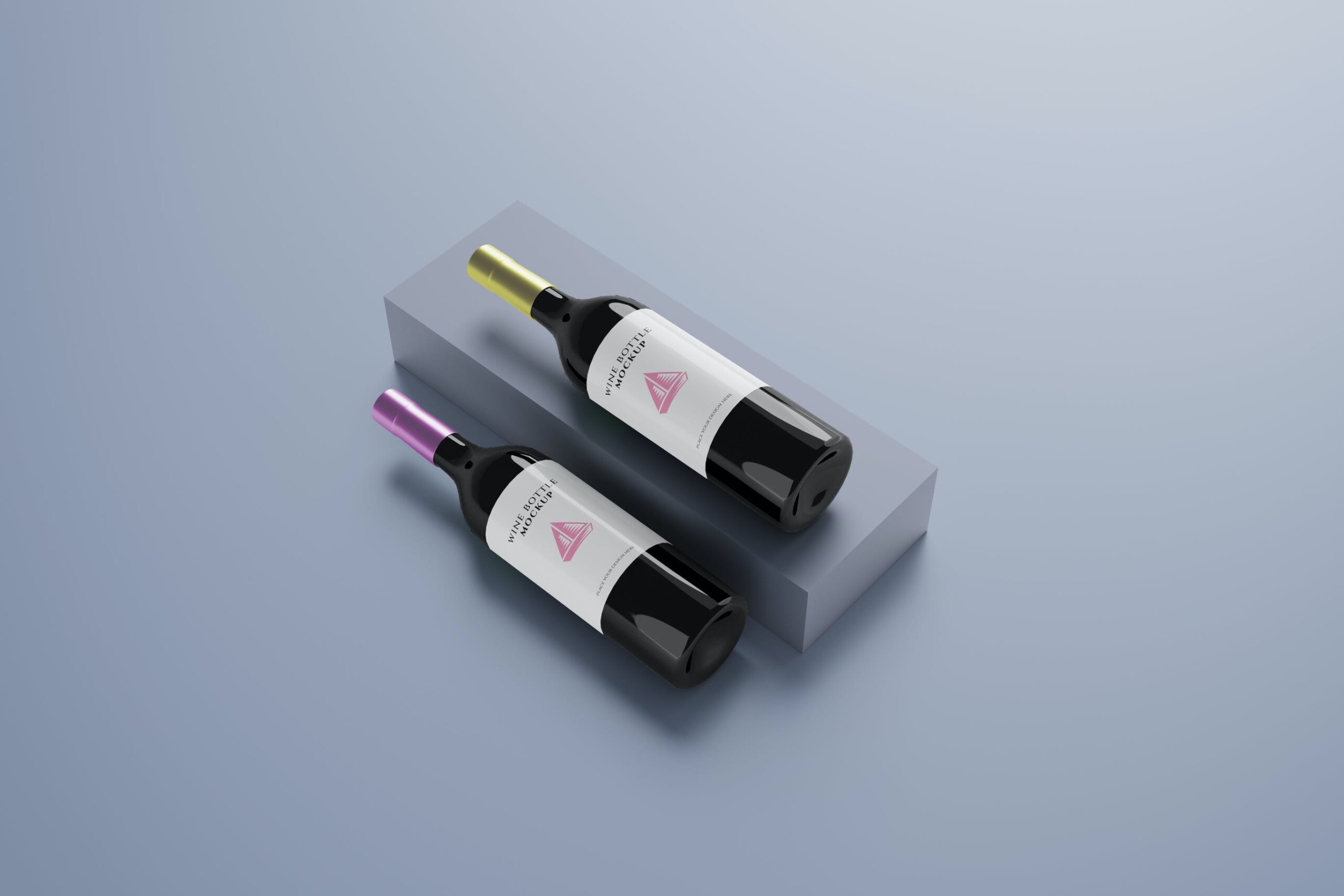 精致红酒酒瓶模型样机模版素材Wine Bottle Mockup 02  NR423MS插图