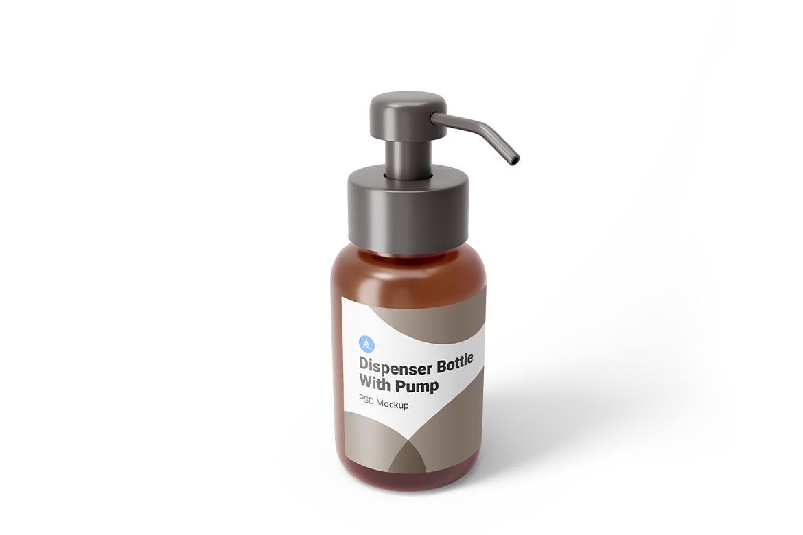 按压洗化用品的点胶瓶实物模型Dispenser Bottle With Pump Mockup Vol.1  ZE2HMZ4插图2