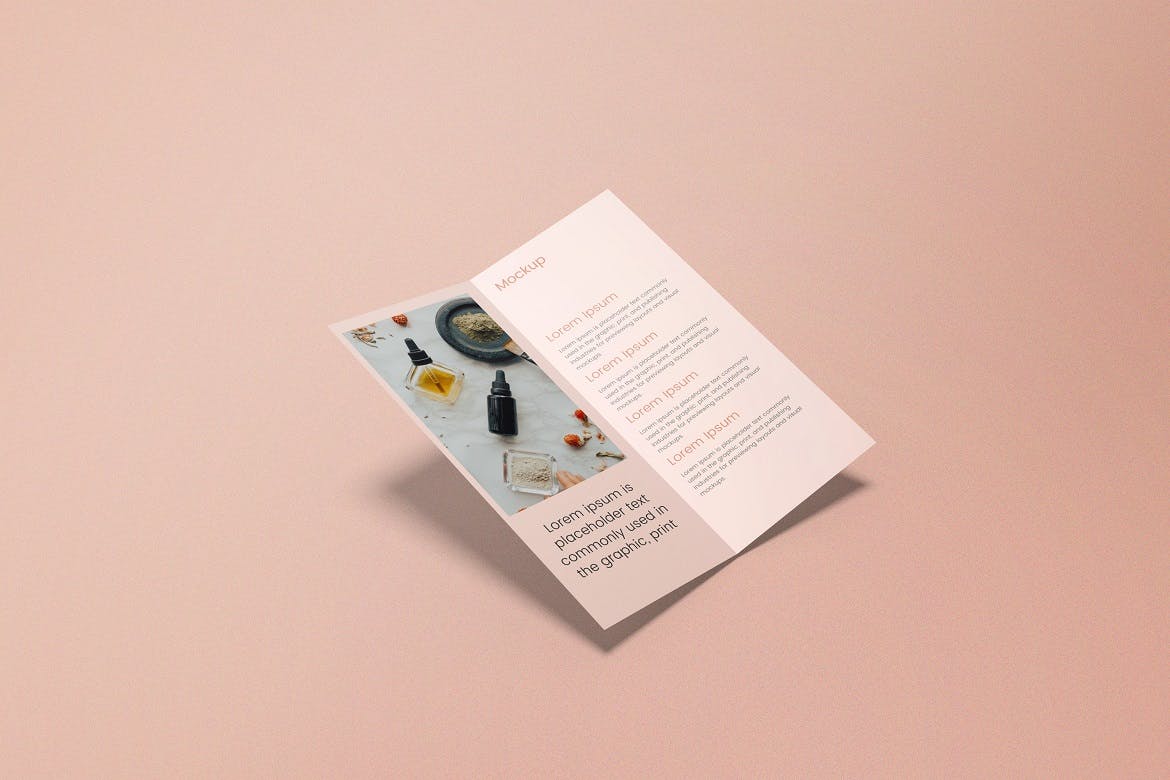 简约折页样机模板素材DL Bi-fold Brochure Mockup Vol2  LP3BMK6插图2
