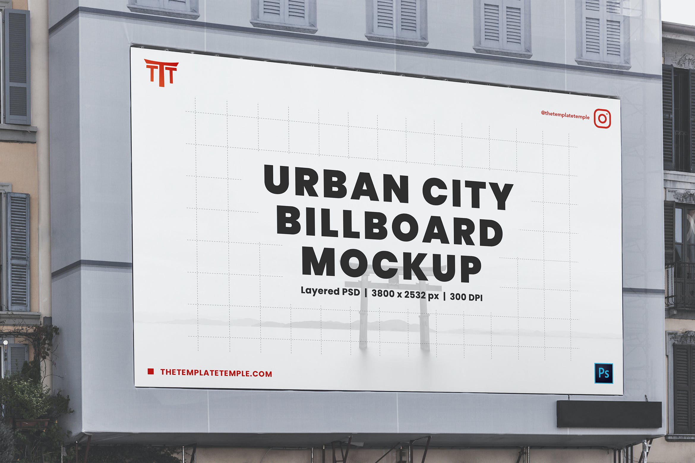城市广告牌实物模型Urban City Billboard Mockup 04  2XH8UEE插图