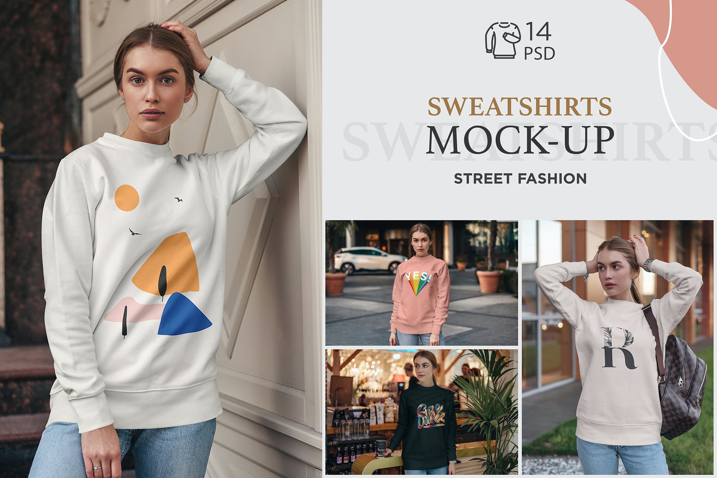 运动衫模仿街头时尚Sweatshirt Mock-Up Street Fashion   X9A2XSN插图