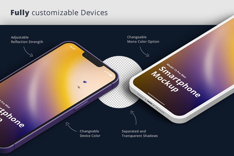 手机13 Pro Max实物模型Phone 13 Pro Max Mockup  SCNFULY插图4