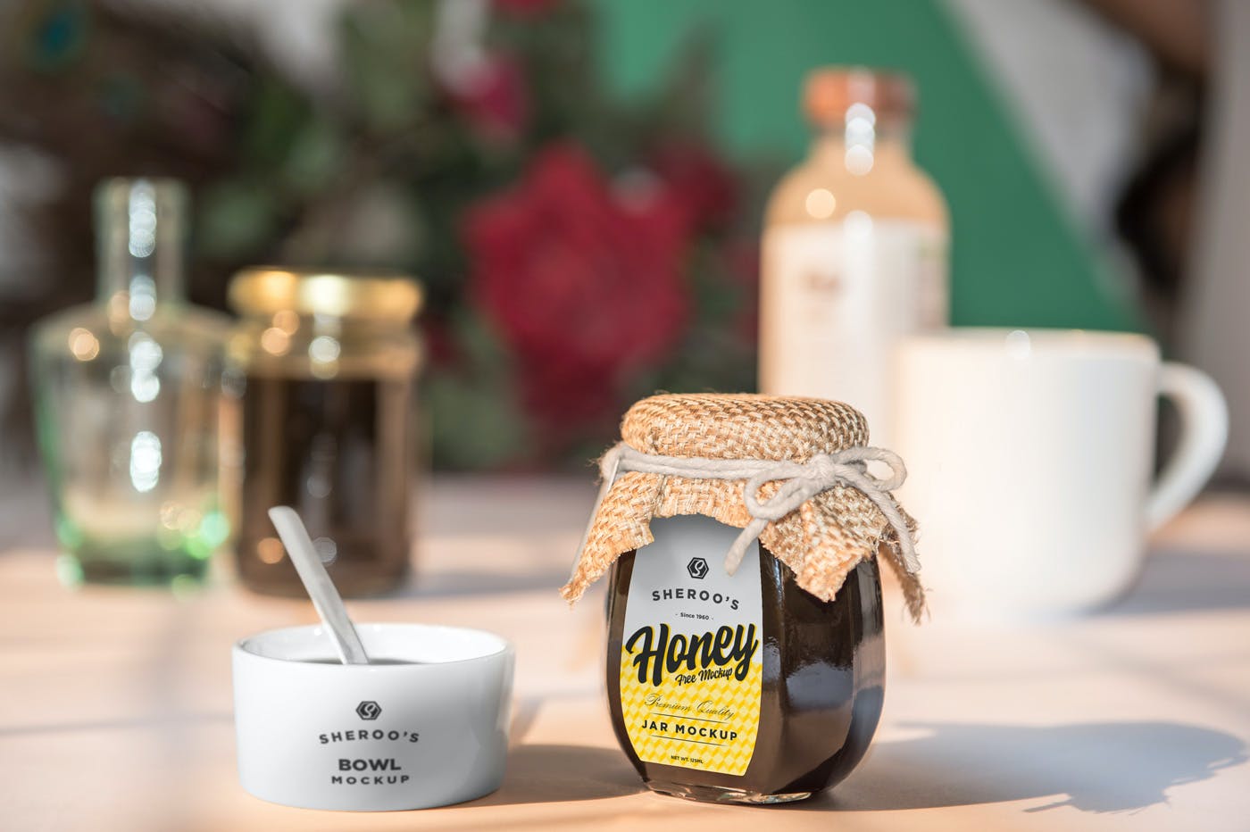 蜜罐实物模型Honey Jar Mockups  ZUARCL插图2