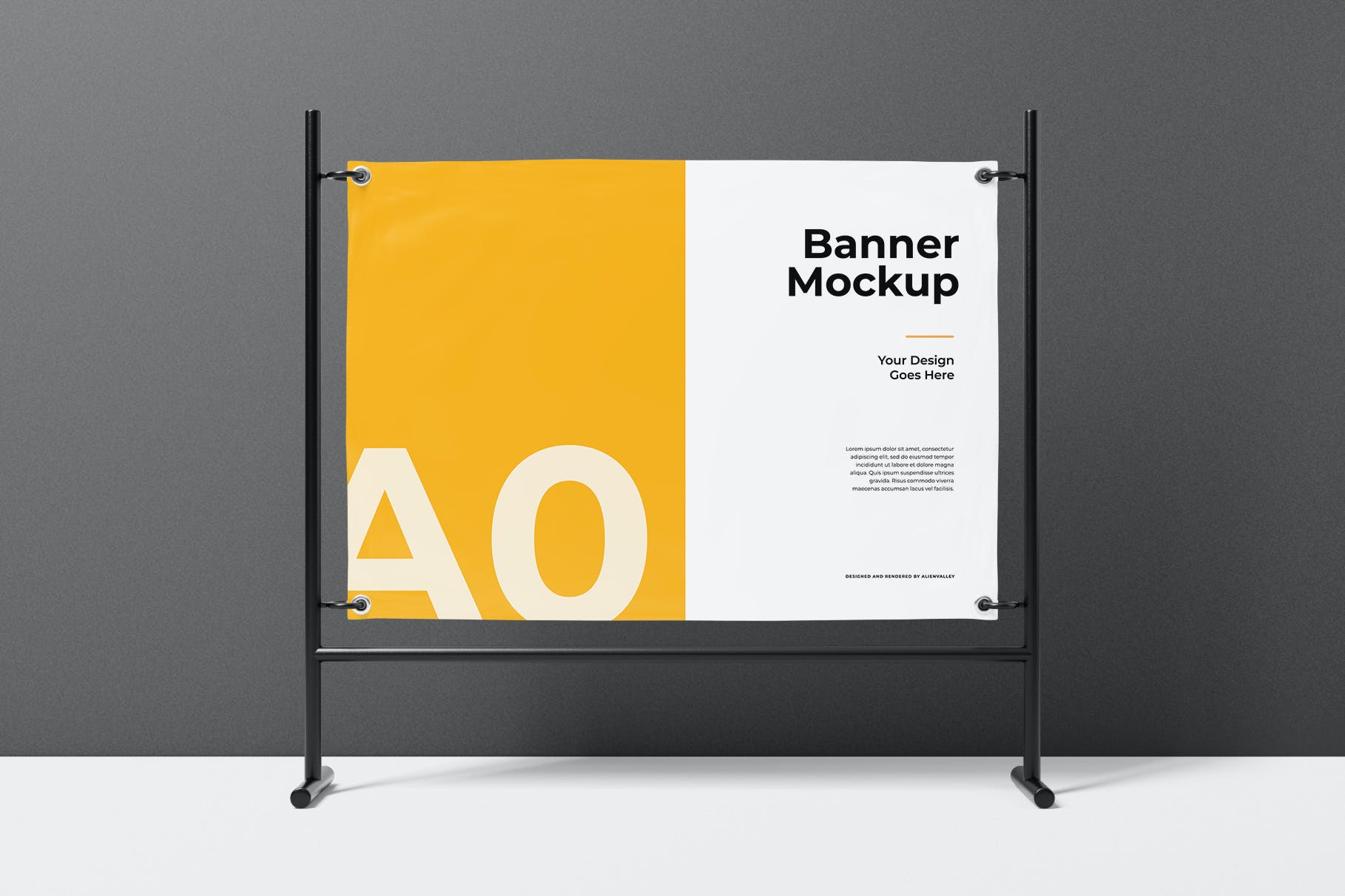 A0尺寸横幅模型样机模板素材A0 Banner Mockup  B65NUQN插图3