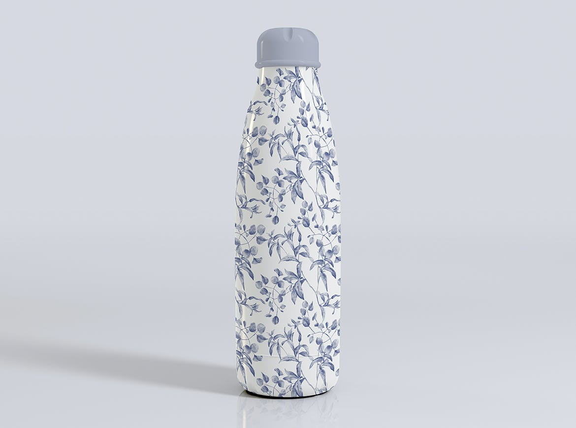 不锈钢瓶模型模板素材Stainless Steel Bottle Mockup   V8MEYSJ插图1