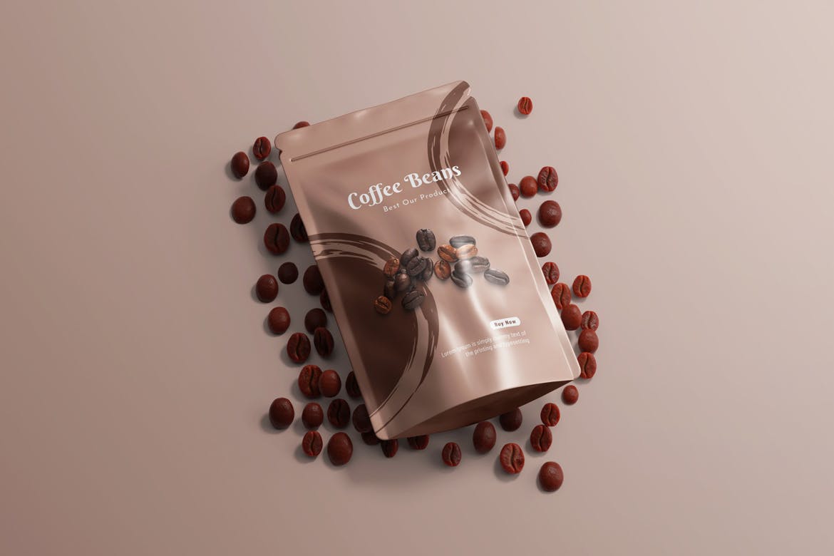 精致咖啡包装样机模板素材Coffee Pouch Packaging Mockups插图3