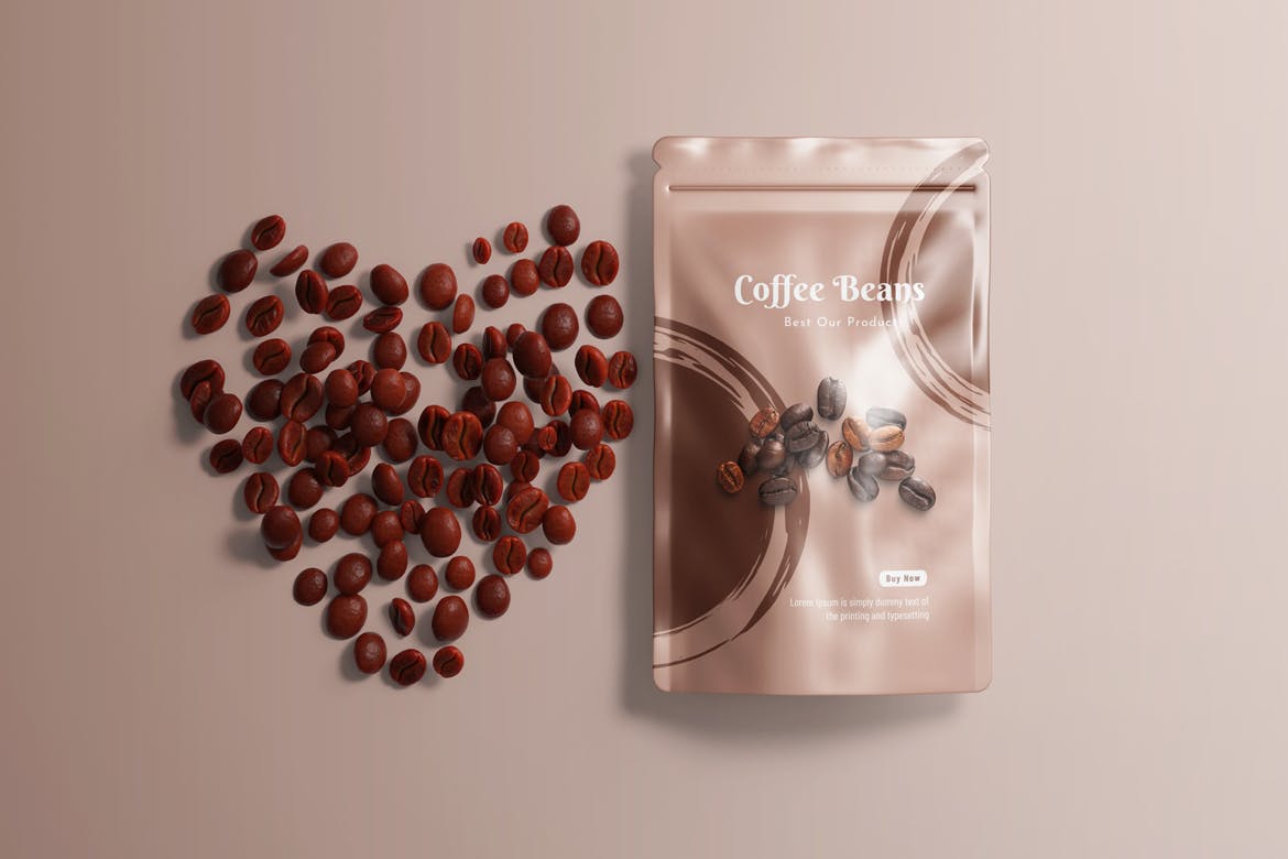精致咖啡包装样机模板素材Coffee Pouch Packaging Mockups插图2