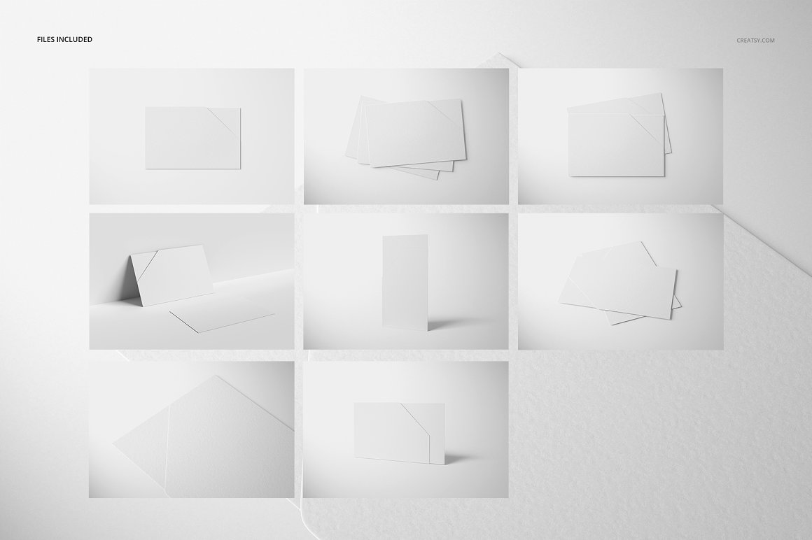 品牌折页样机模版素材Collateral Sleeves Mockup Set 2插图11