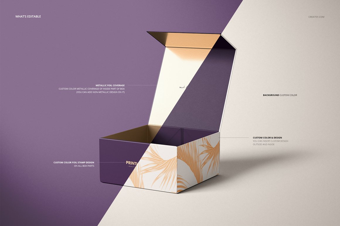 高端礼品包装盒样机模版素材Magnetic Gift Box Mockup Set 02插图4