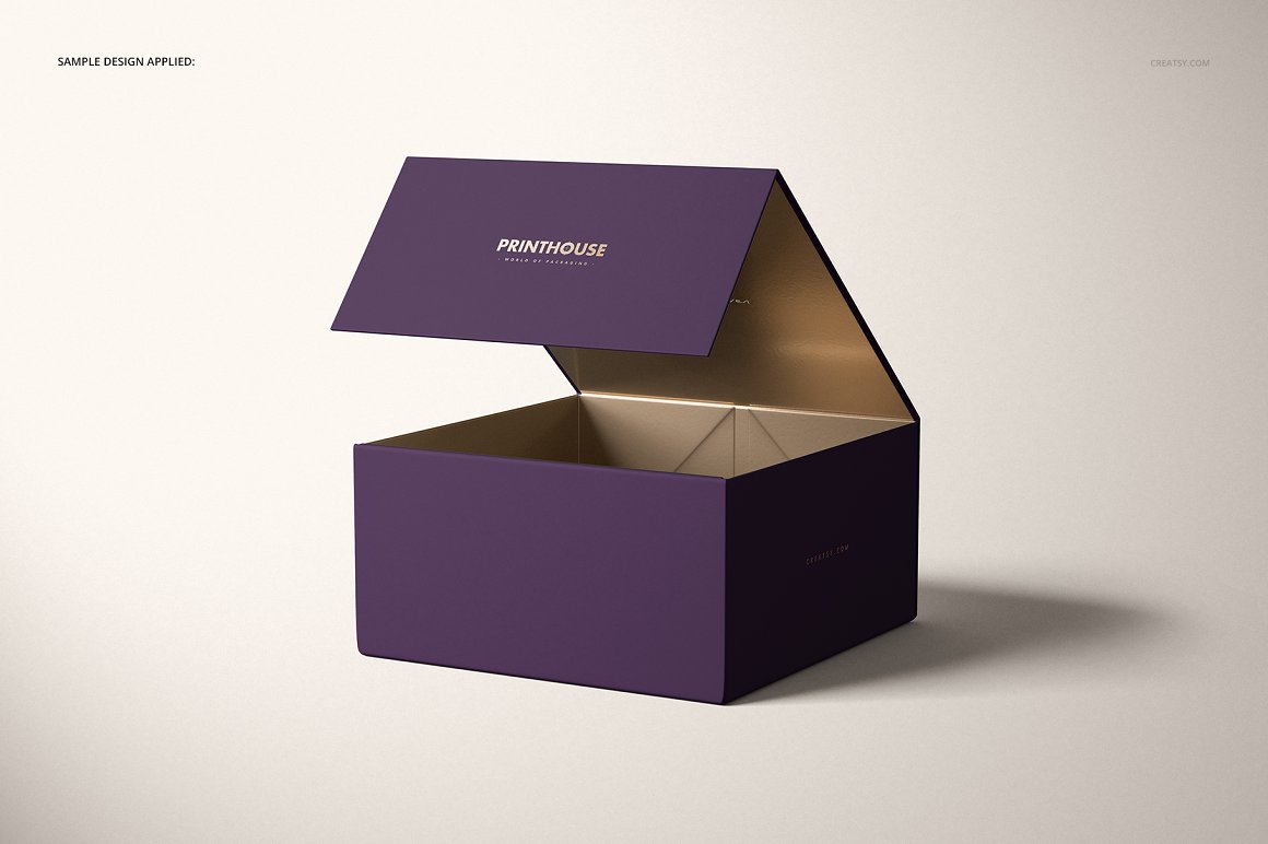 高端礼品包装盒样机模版素材Magnetic Gift Box Mockup Set 02插图7
