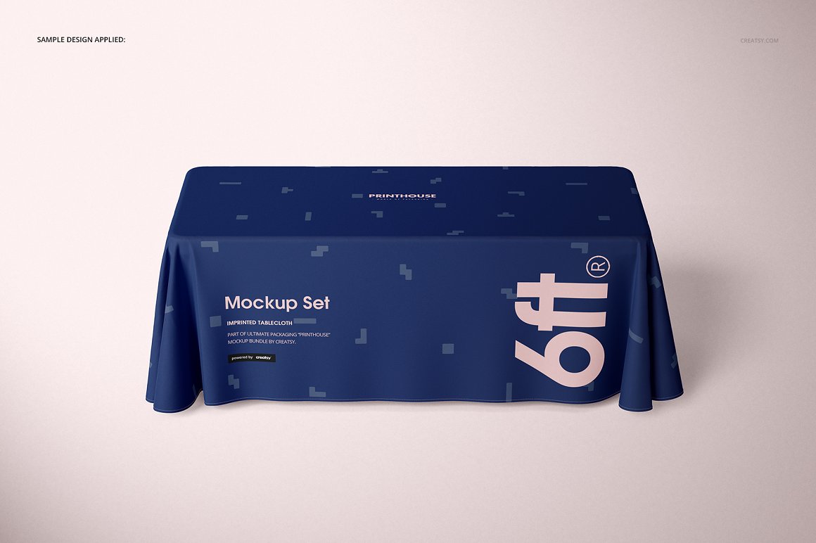 品牌活动会展桌布/餐饮桌布模版样机素材6ft Polyester Tablecloth插图2
