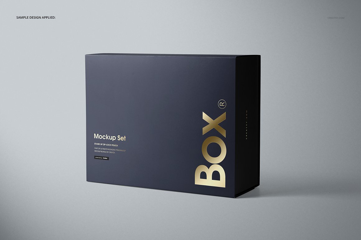 精致礼品包装盒样机模板Magnetic Gift Box Mockup Set插图4