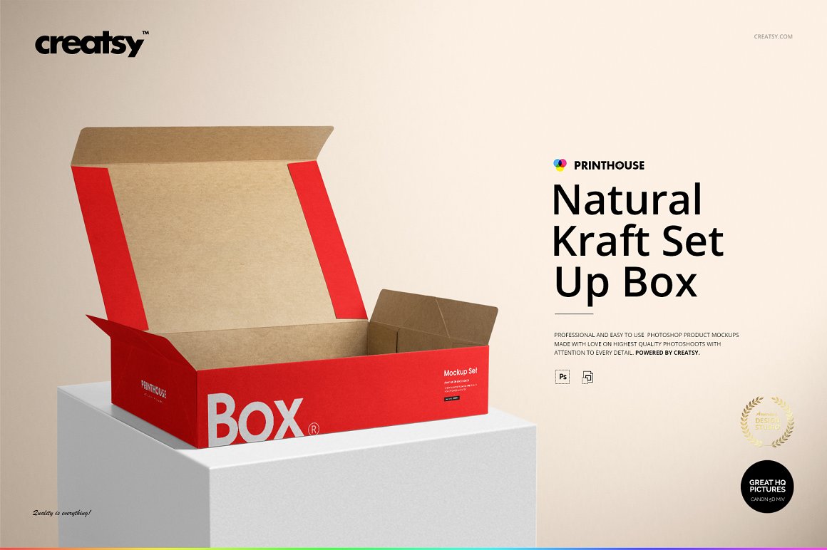 环保材料品牌包装盒产品物流包装盒样机素材模板插图