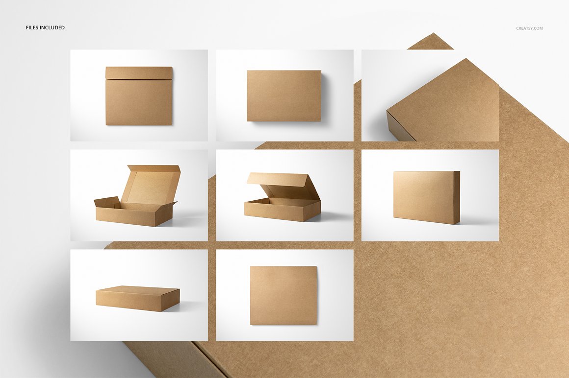 环保材料品牌包装盒产品物流包装盒样机素材模板插图9