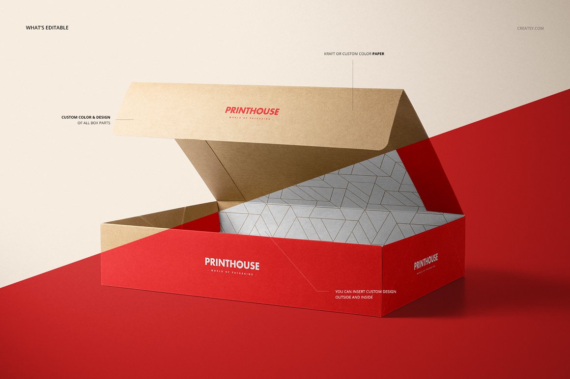 环保材料品牌包装盒产品物流包装盒样机素材模板插图1