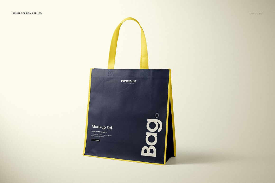 长款手提购物袋样机模版素材Non-Woven Tote Bag 2插图2