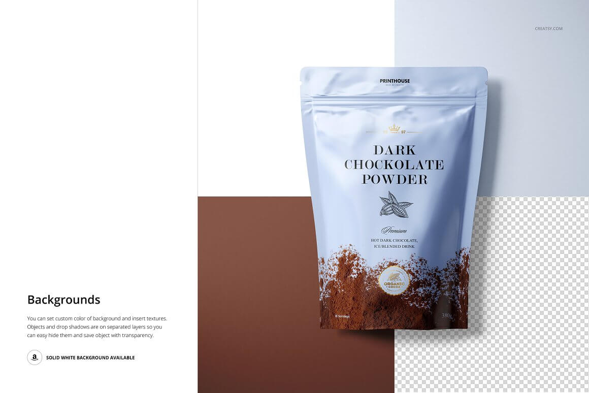 高端品牌咖啡食品包装袋样机模版素材插图2