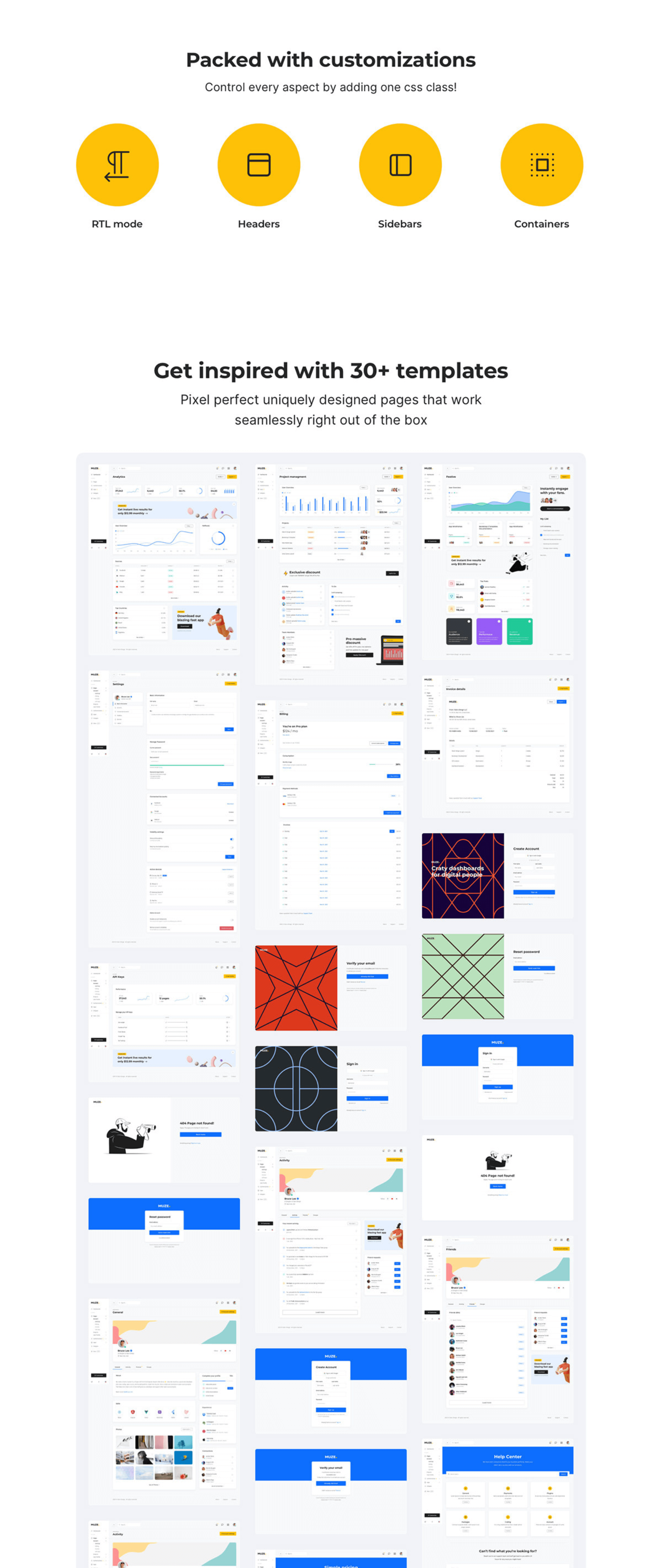 管理面板模板资源Muze Admin Dashboard Template插图7