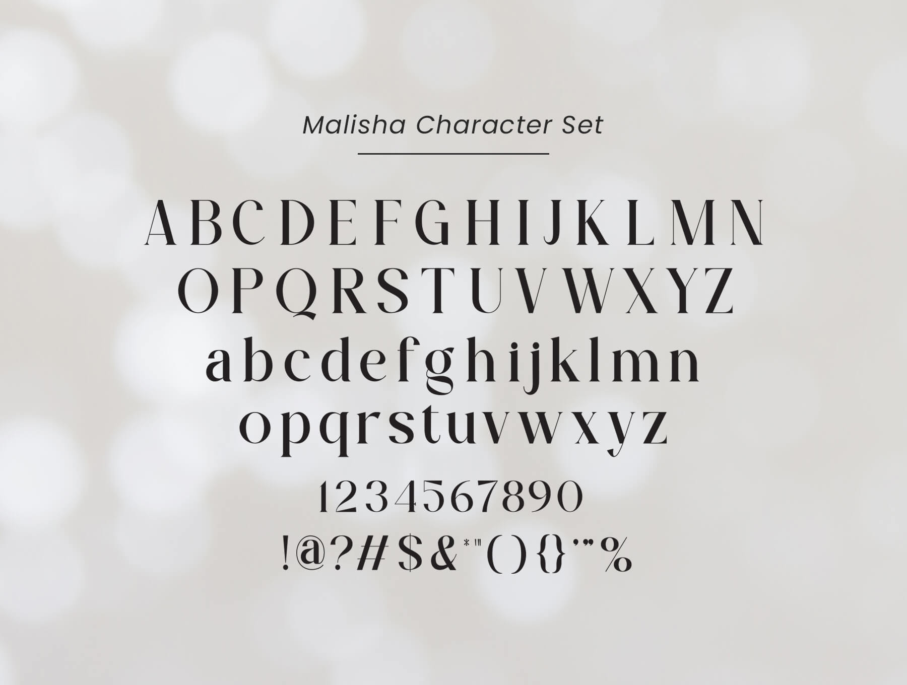 饰线性字体模板素材下载Malisha Serif插图8