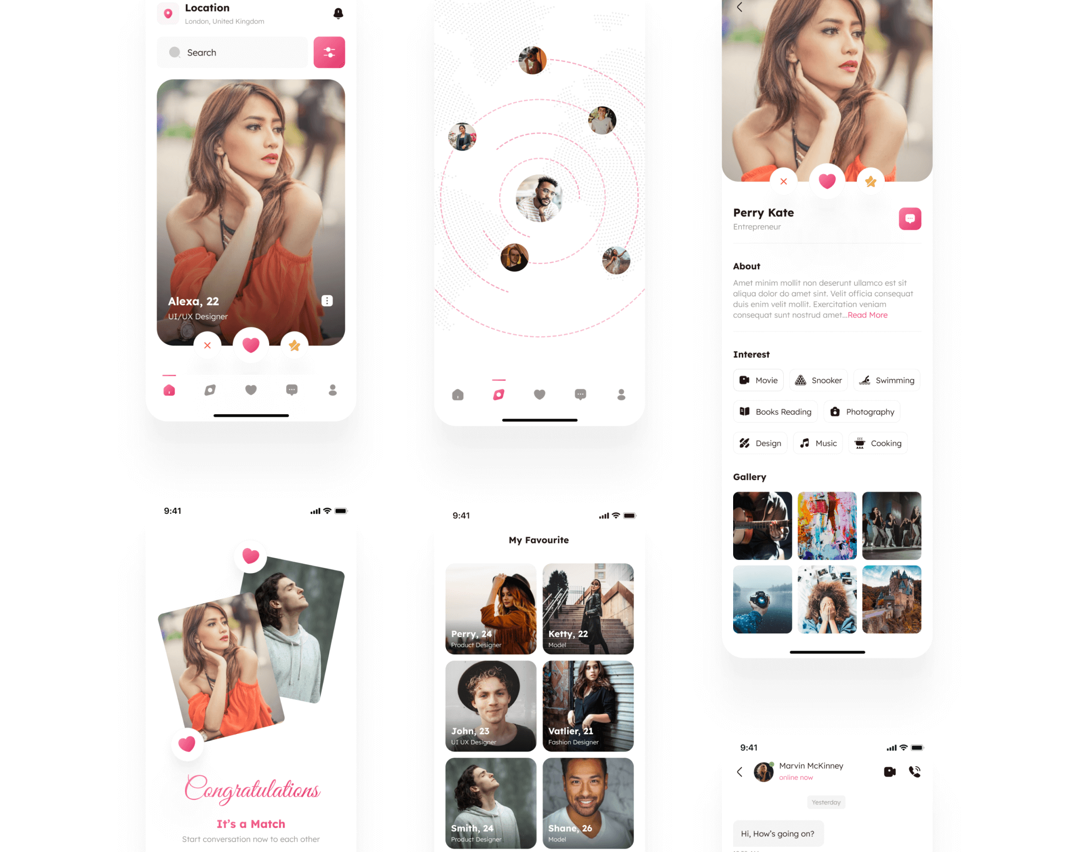 情侣爱情社交类约会应用UI套件Likee – Dating App UI Kit插图12