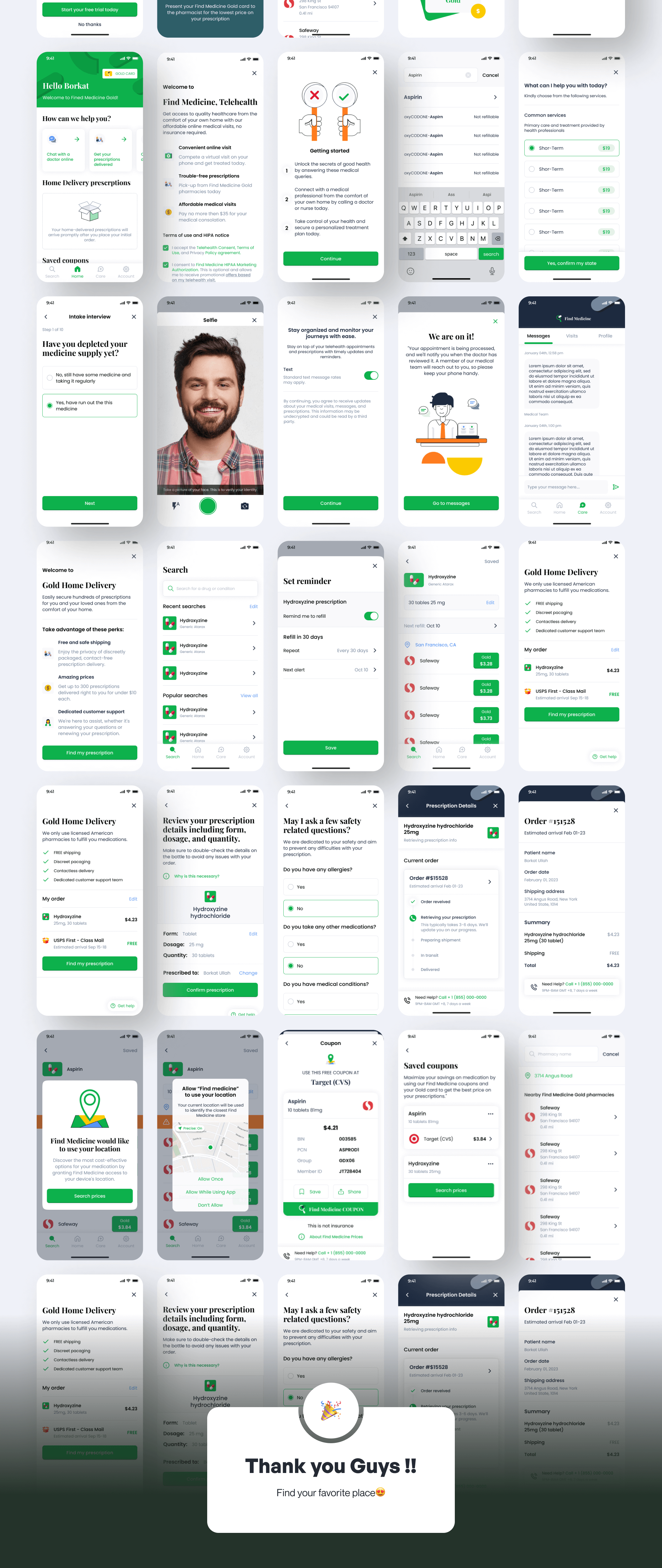 工具查找移动应用程序Ui套件设计Find Medicine Mobile App Ui Kit Design插图9