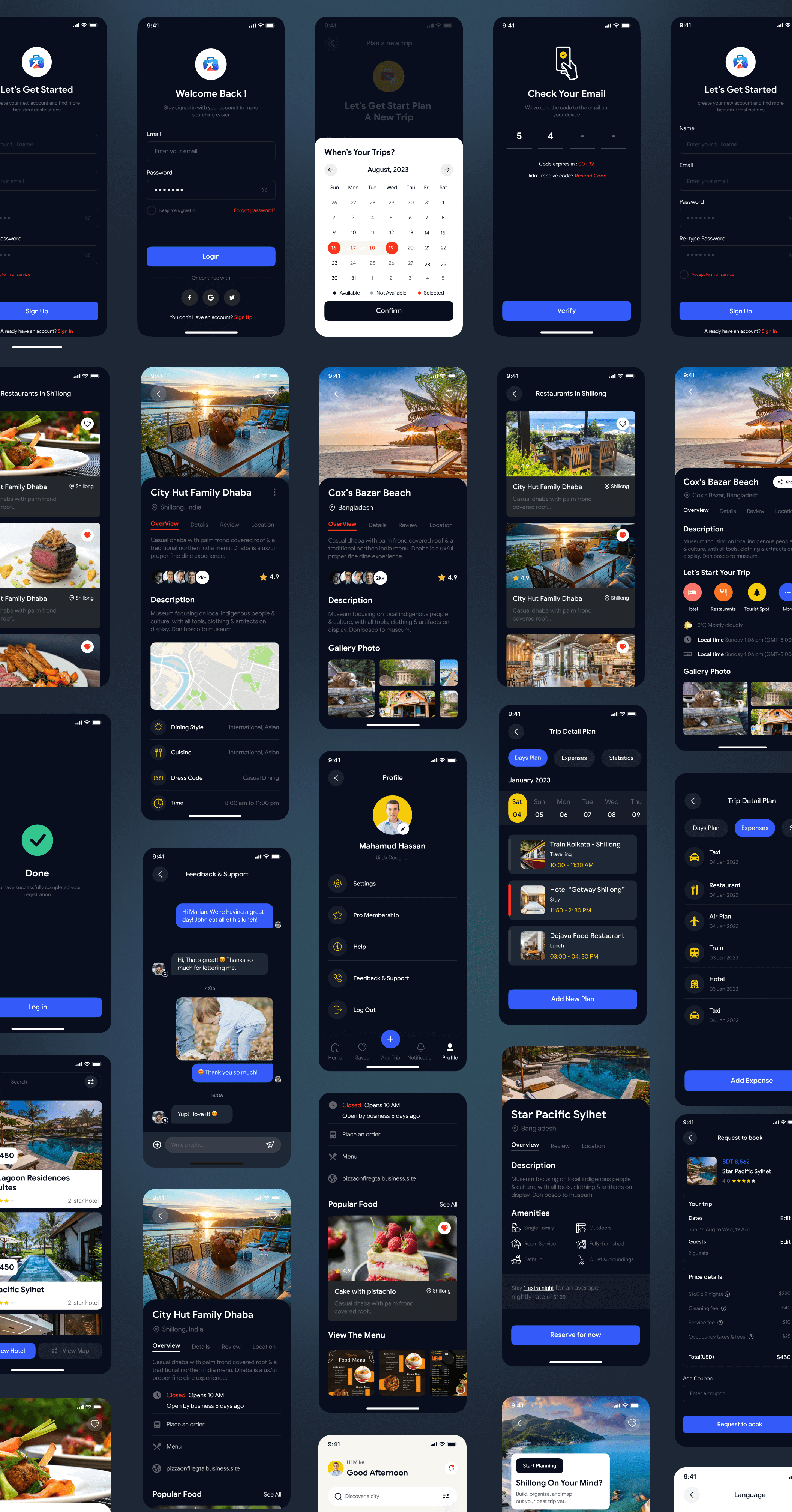 精致旅游应用UI设计套件模板素材下载Filllo Travel App UI Design Kit插图9