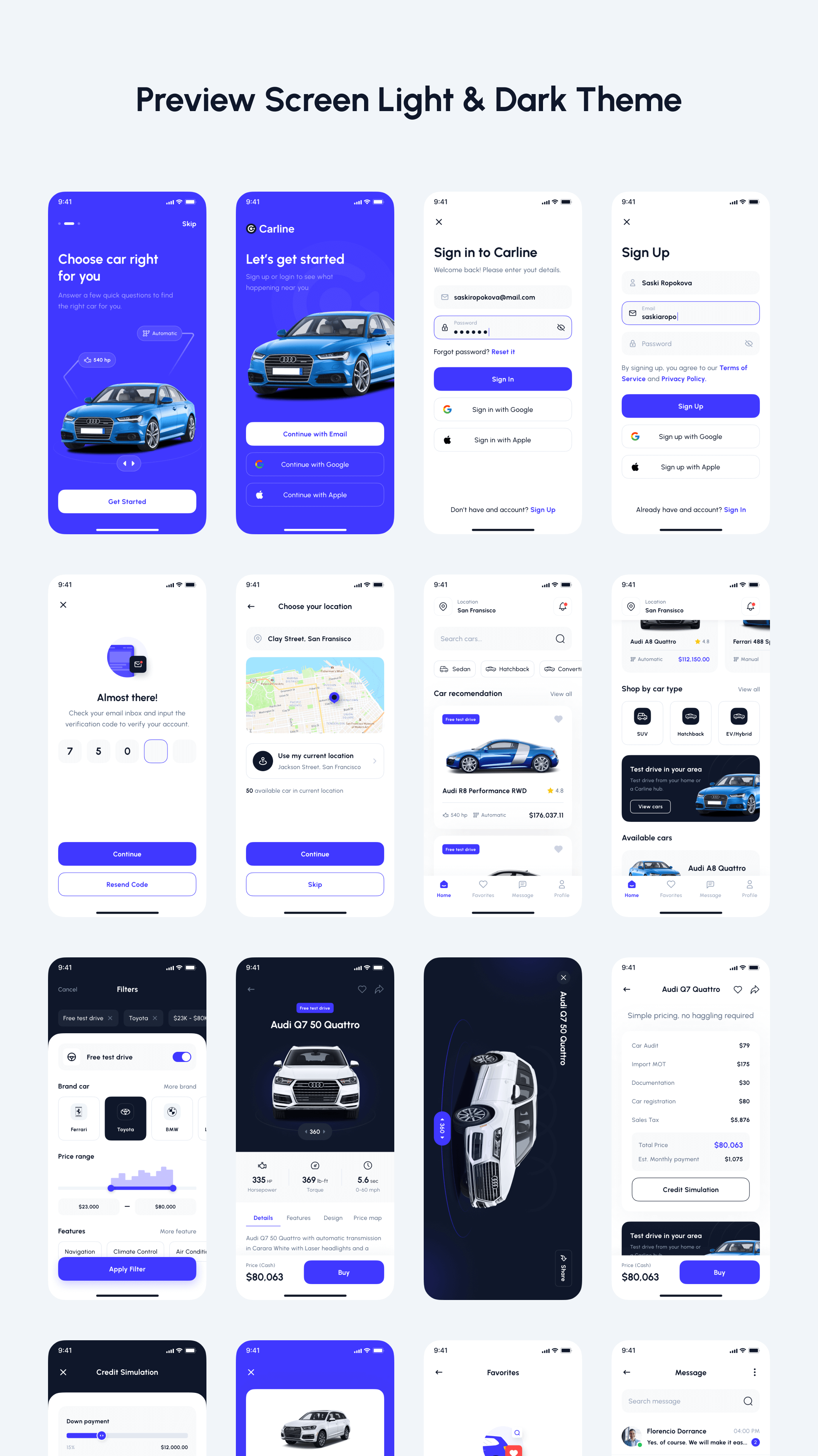 新能源汽车销售汽车市场应用UI套件Delta Car – Car Marketplace Apps UI Kit插图9