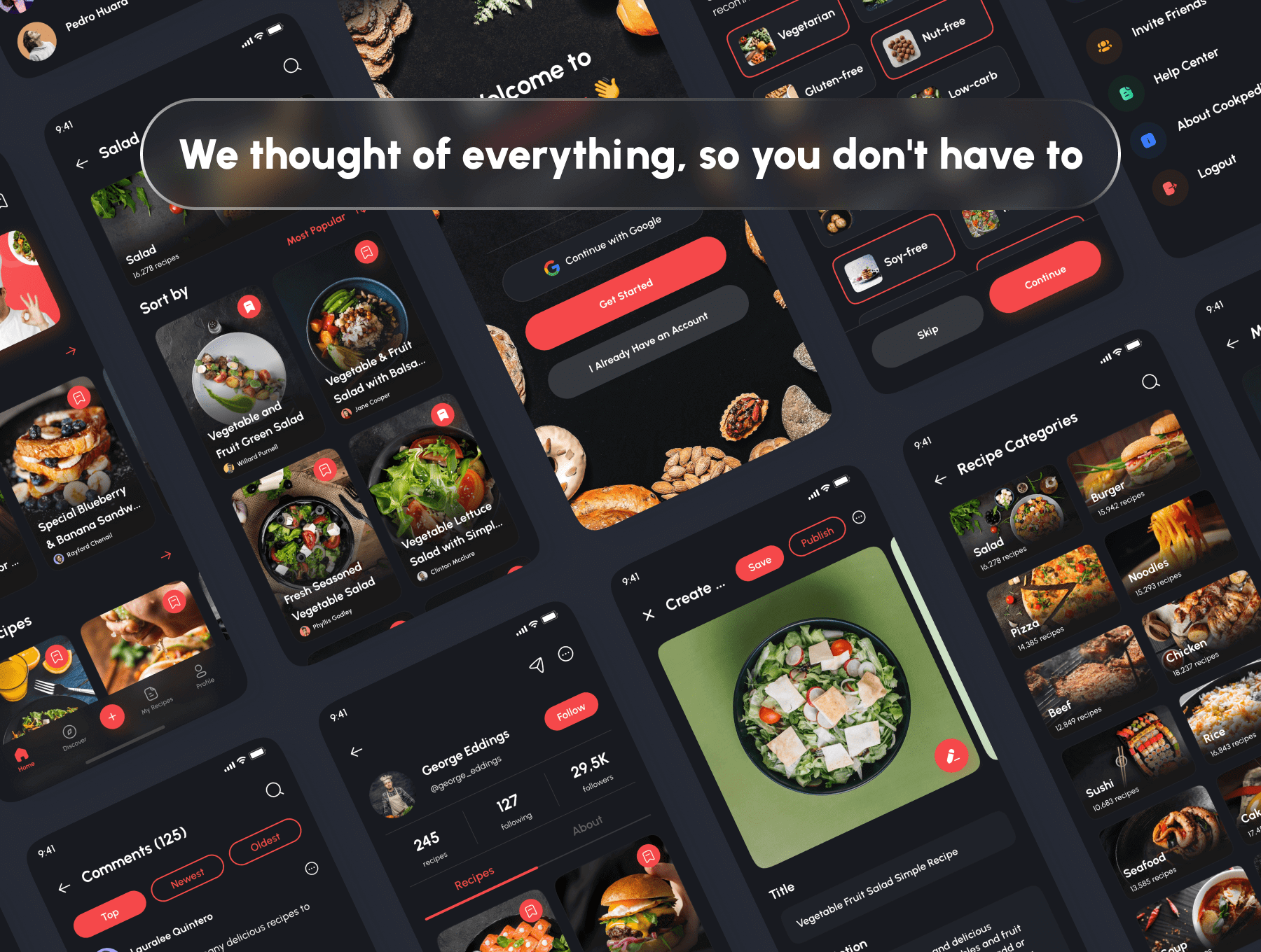 食谱应用程序UI工具包模板UI素材Cookpedia – Food Recipe App UI Kit插图5