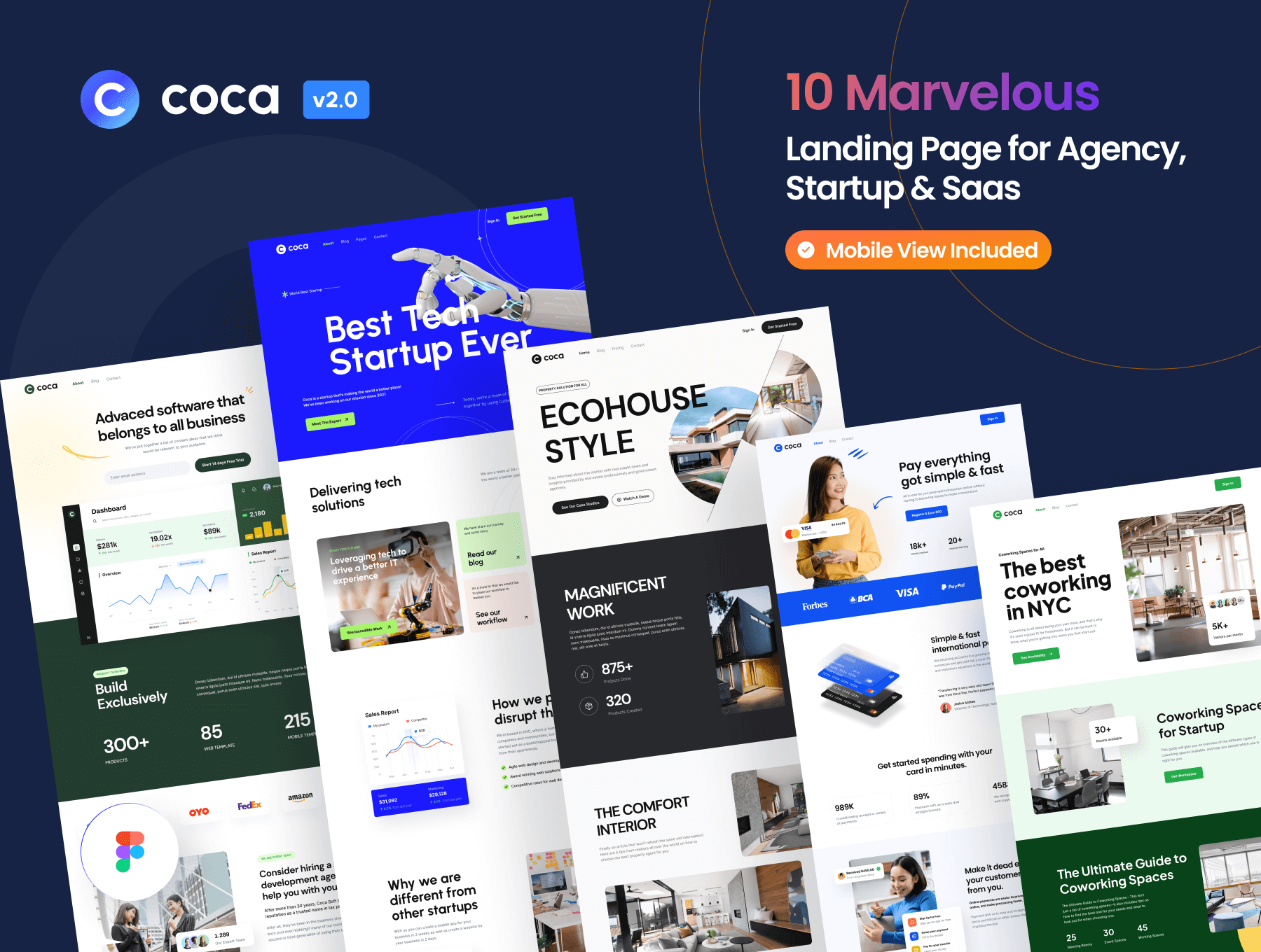 机器人登录页套件web素材下载Coca – Landing Page Kit V2插图