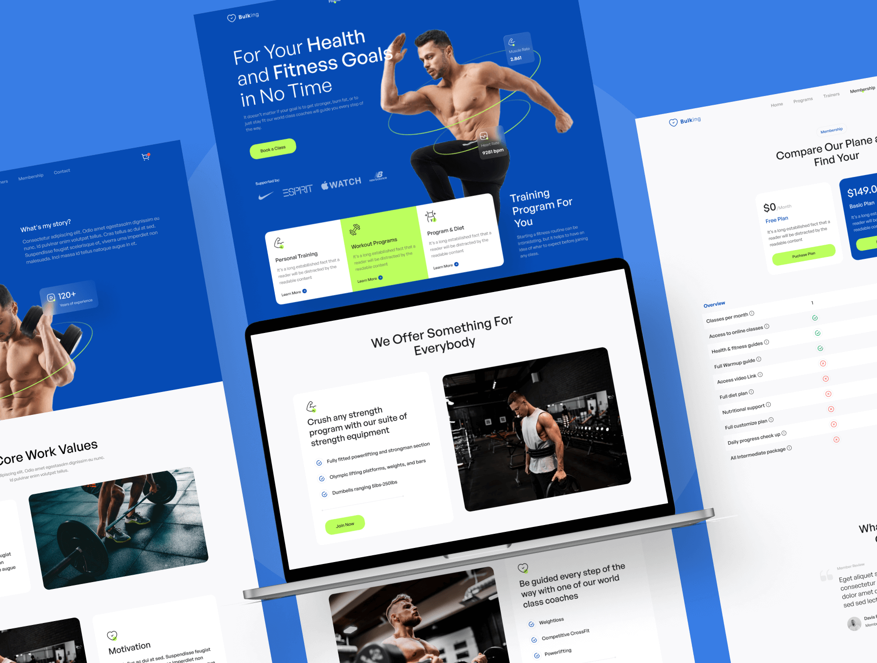 体育锻炼健康锻炼Web模板素材Bulking – Workout Web Templates插图6