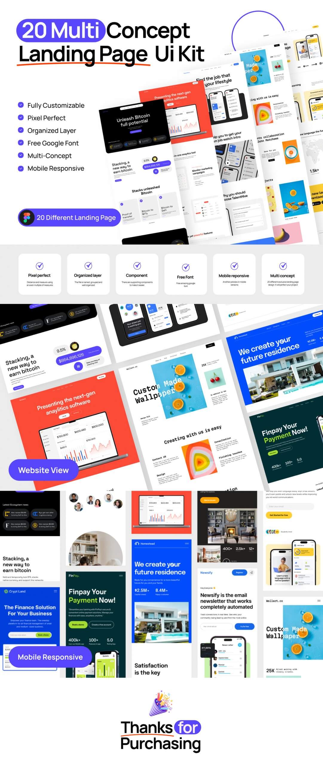 20个多用途登录页设计素材20 Multi Purpose Landing page design插图6