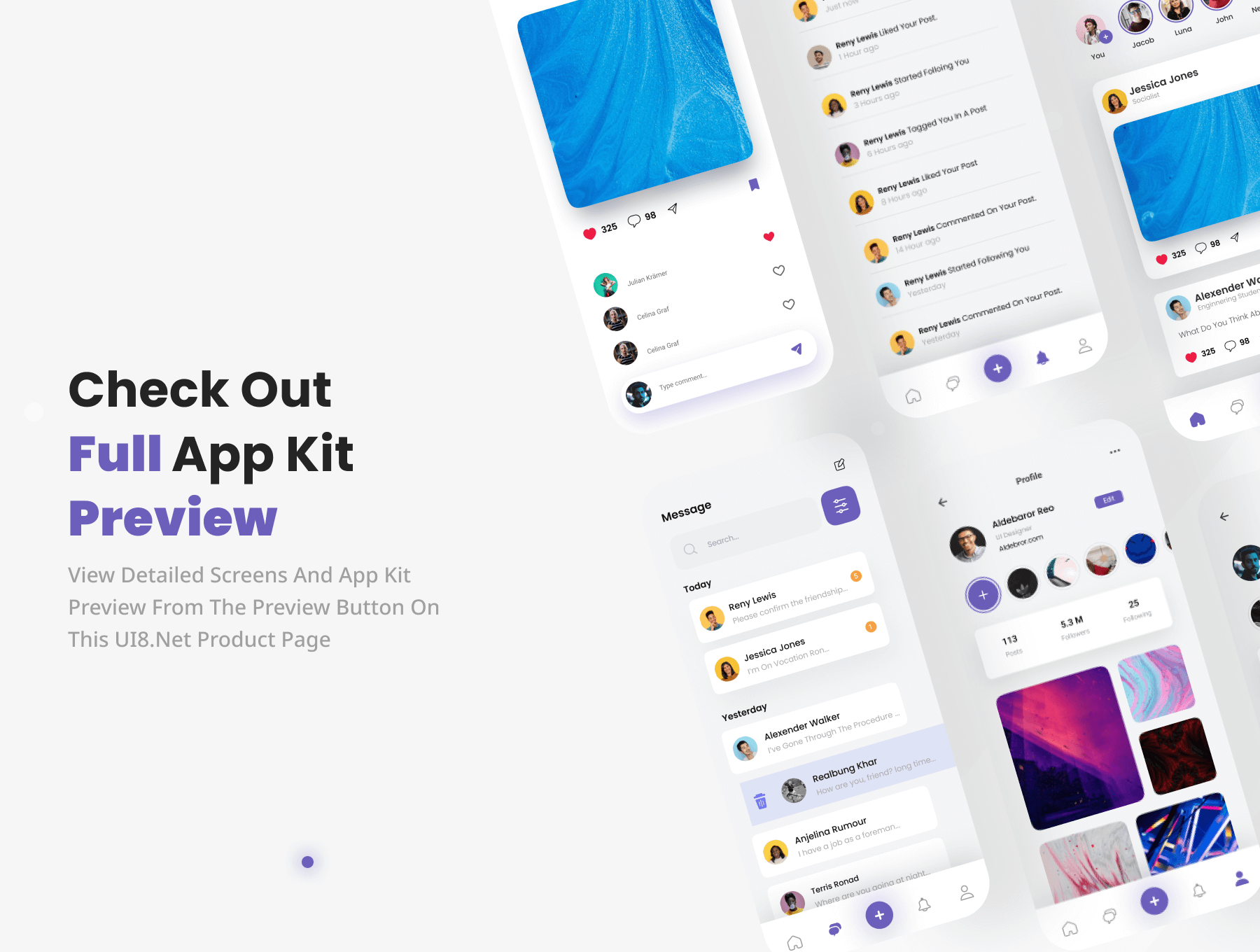 社交-社交媒体应用UI套件模板素材Socially – Social Media App UI Kit插图5