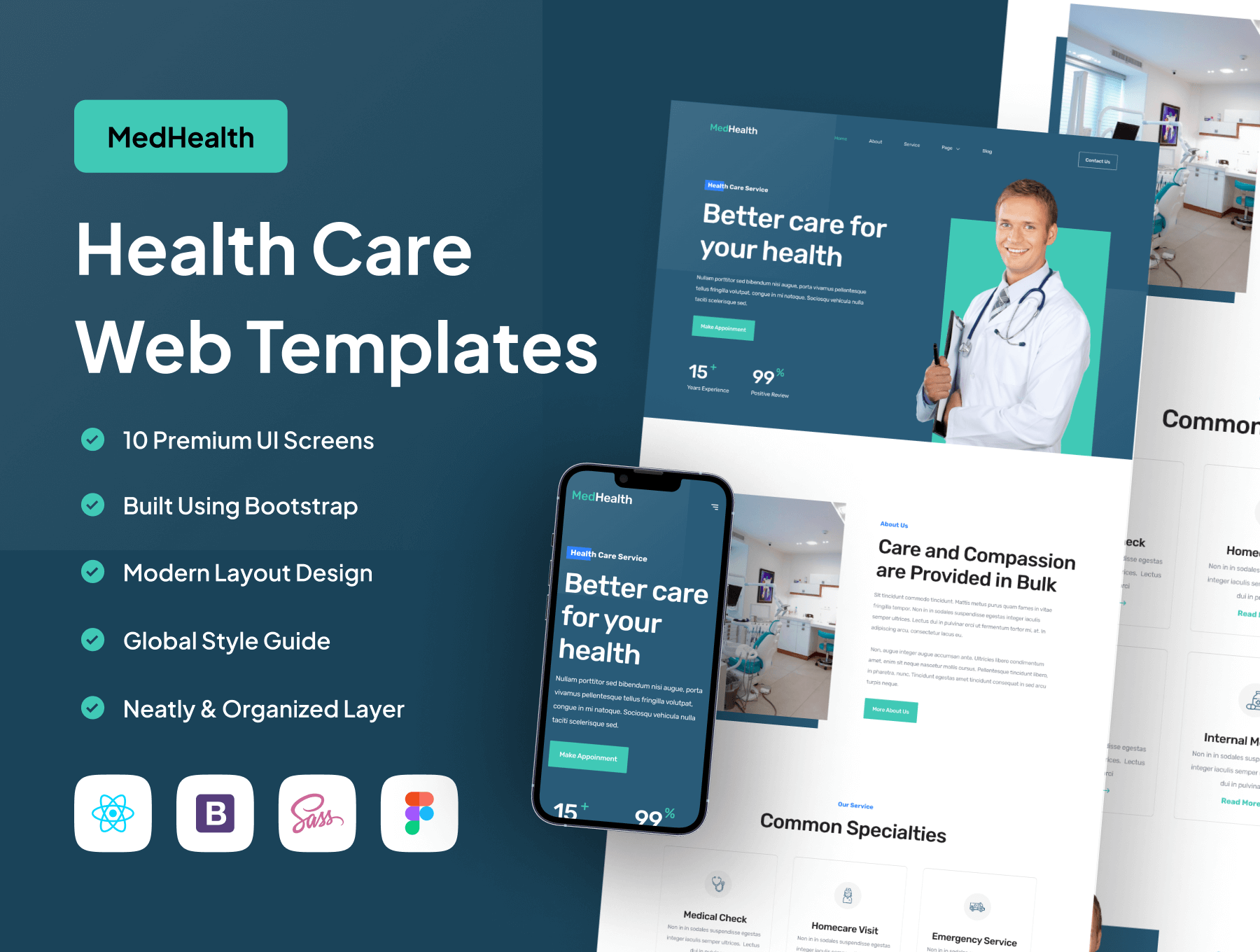 在线医疗保健网络模板模板素材MedHealth – Health Care Web Templates插图