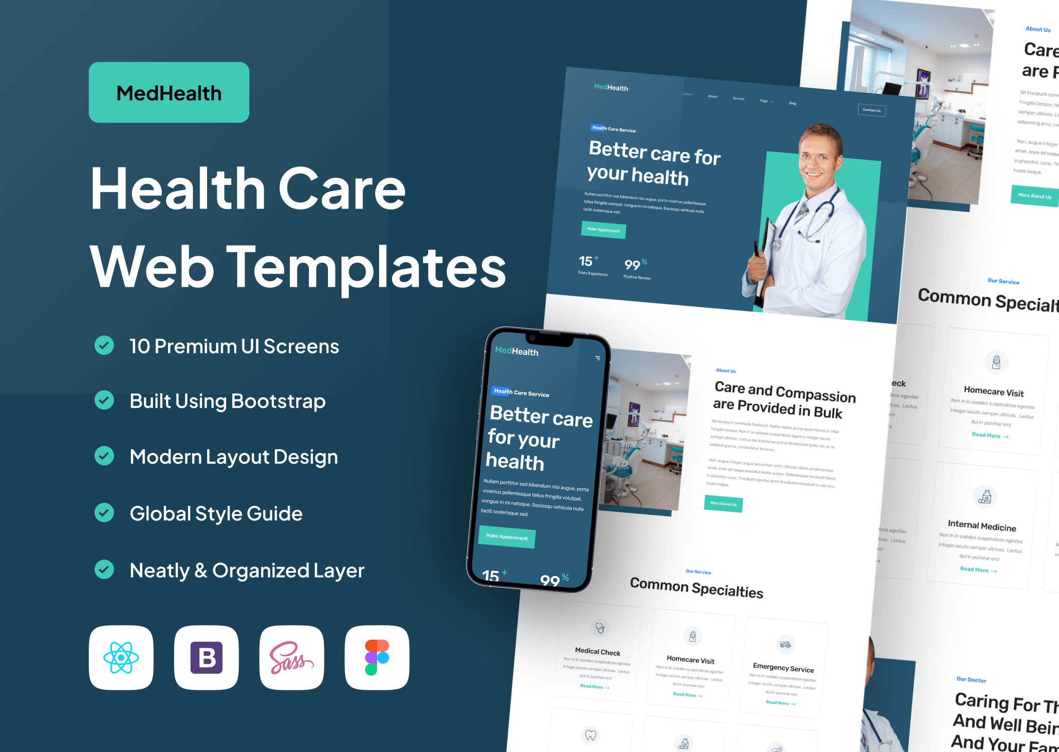 在线医疗保健网络模板模板素材MedHealth – Health Care Web Templates插图8