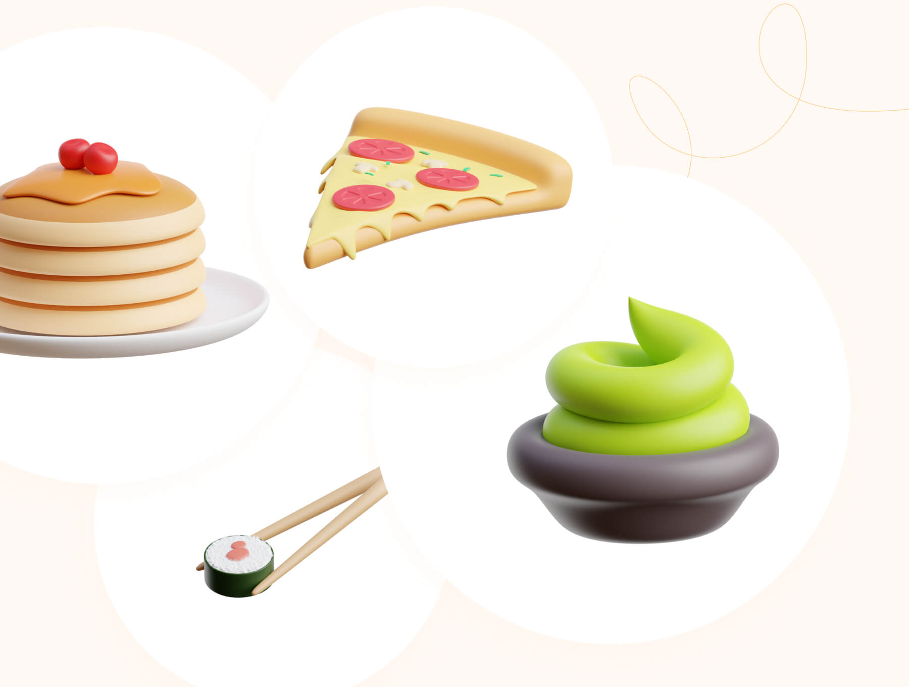食品和饮料3D图标模板素材Food & Drink 3D Icon插图3