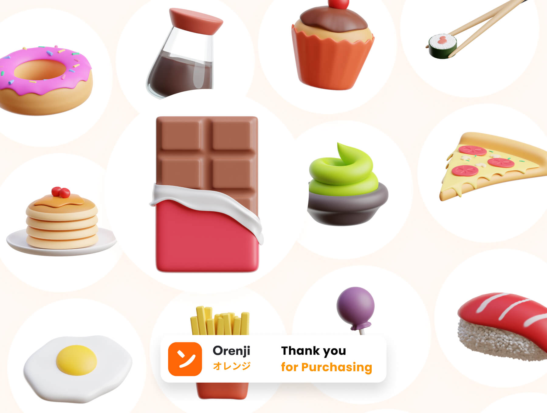 食品和饮料3D图标模板素材Food & Drink 3D Icon插图7