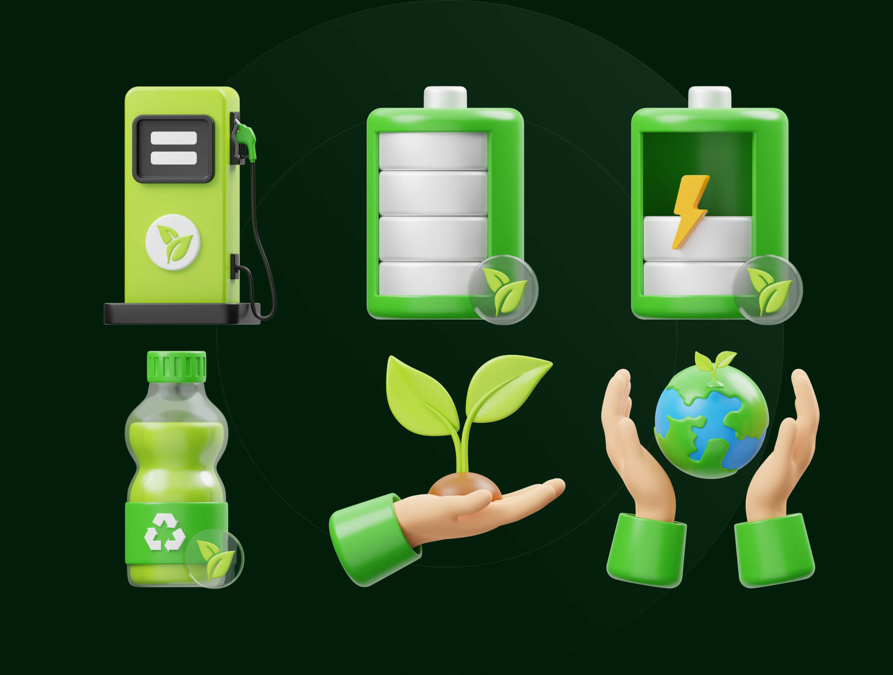 生态3D图标合集模板Ecology 3D Icon插图4