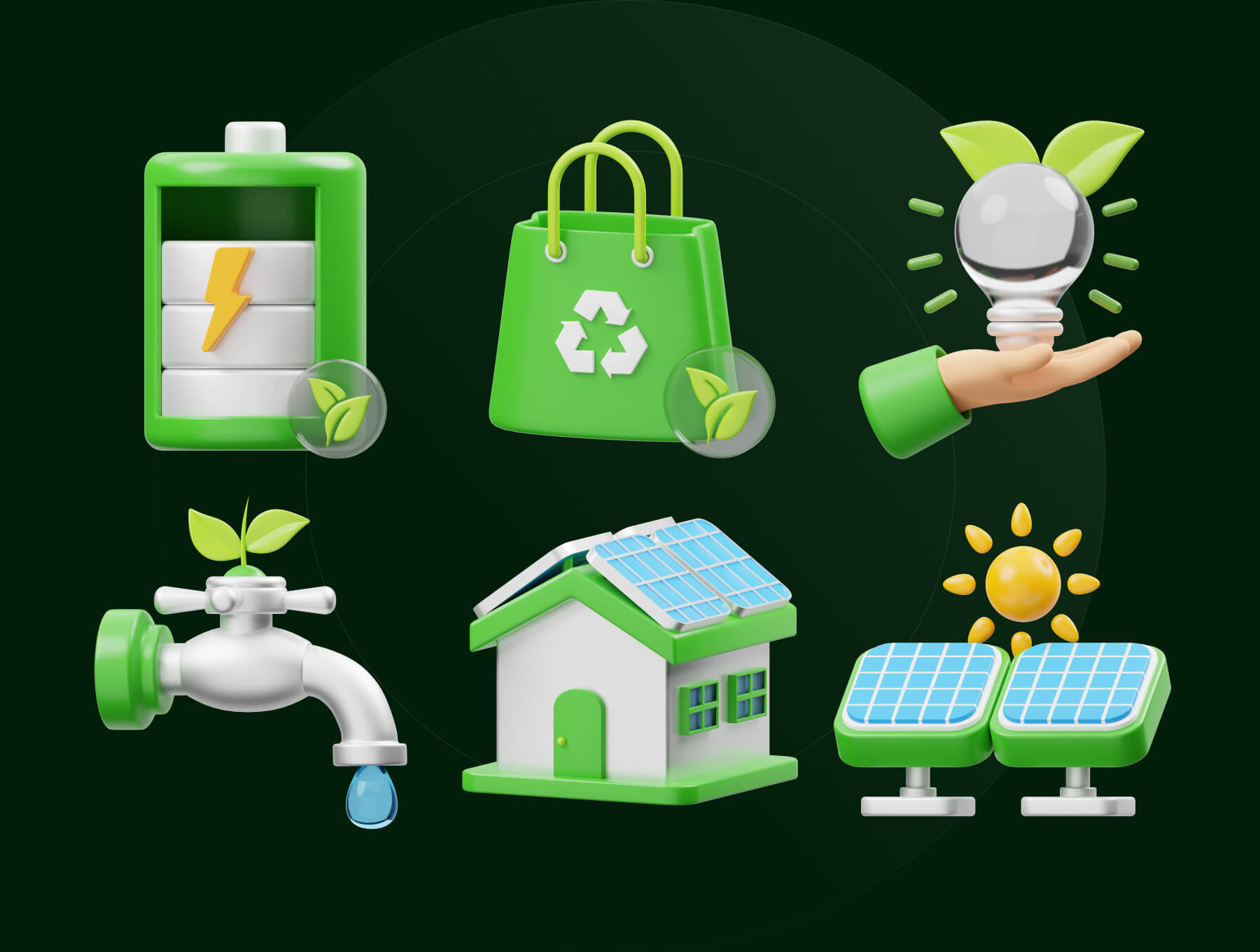 生态3D图标合集模板Ecology 3D Icon插图5