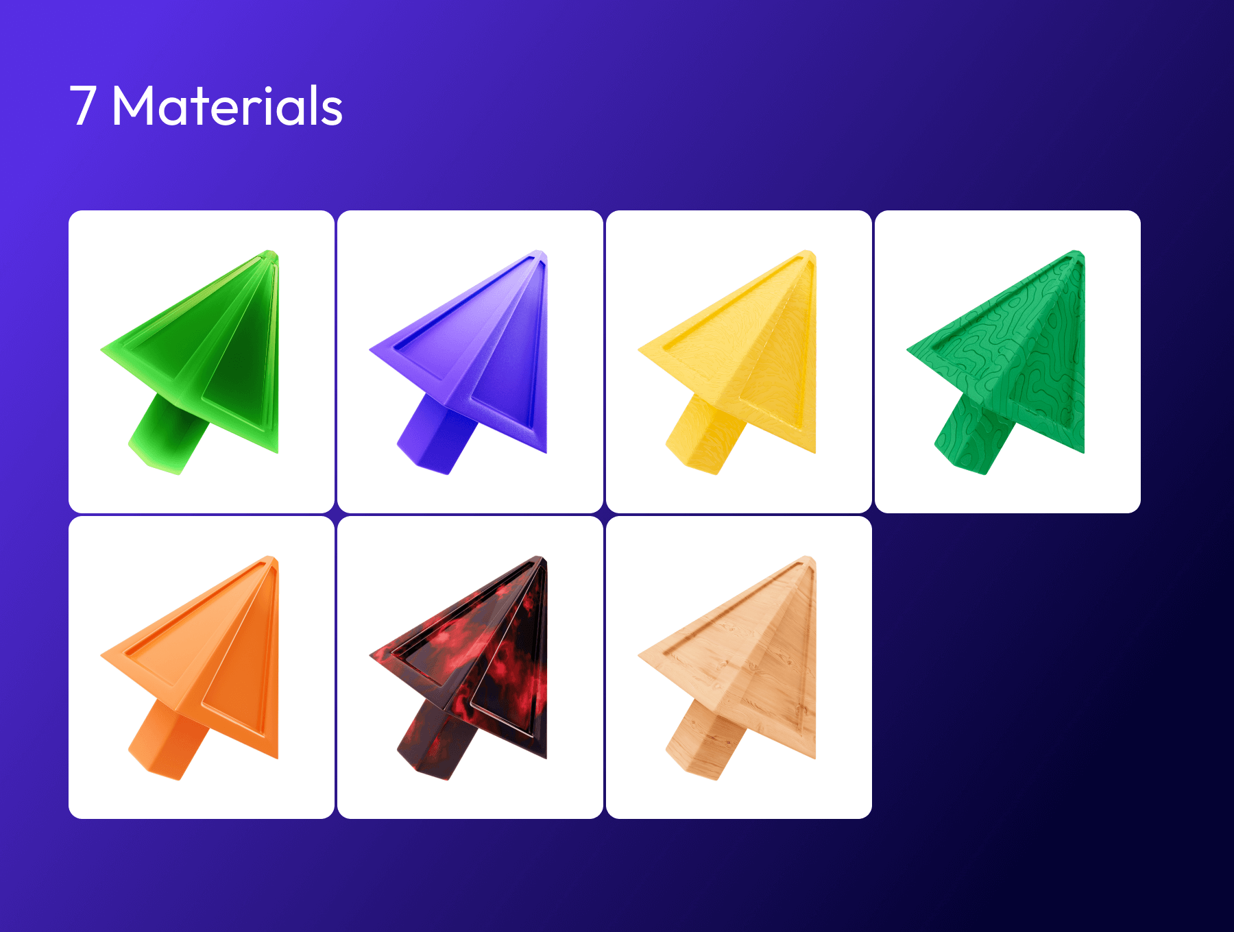 3D箭头，4种形状，7种材料3D arrows, 4 shapes, 7 materials插图3