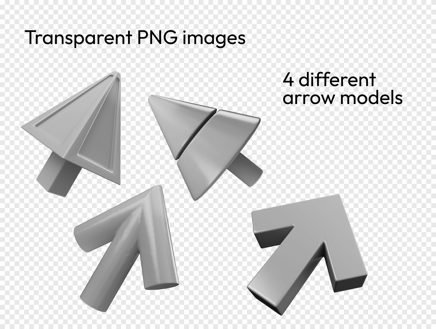 3D箭头，4种形状，7种材料3D arrows, 4 shapes, 7 materials插图7