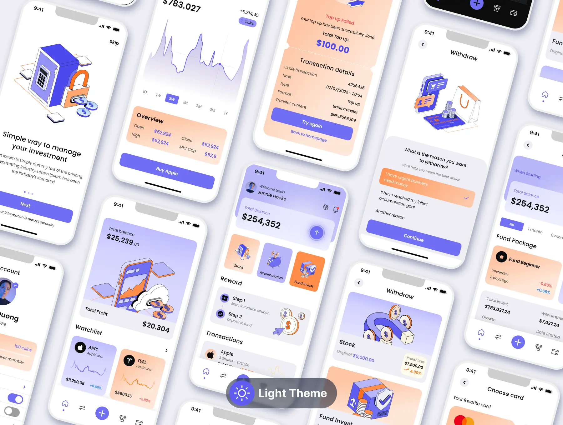 金融投资手机应用UI套件Financial Investment Mobile App UI Kit插图7