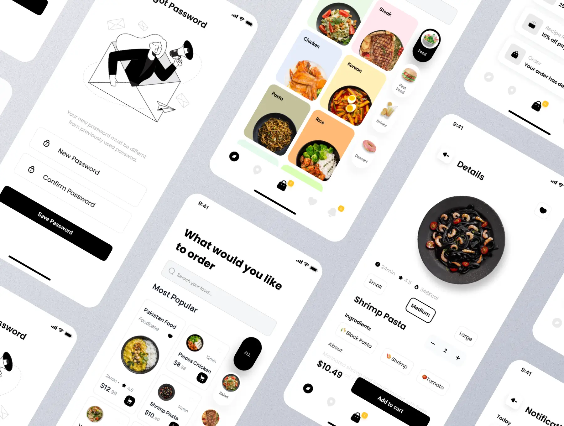 高端美食送餐手机应用UI套件Food Delivery Mobile App UI KIT插图3
